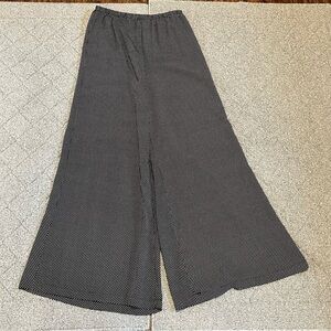 Zac & Rachel Wide Leg Pants Womens Small Black White Stretch Relaxed Pull On